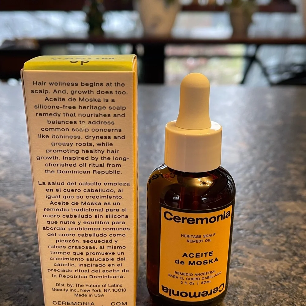 Ceremonia ACEITE DE MOSKA pre shampoo nourish balance scalp itchy, dry, flaky